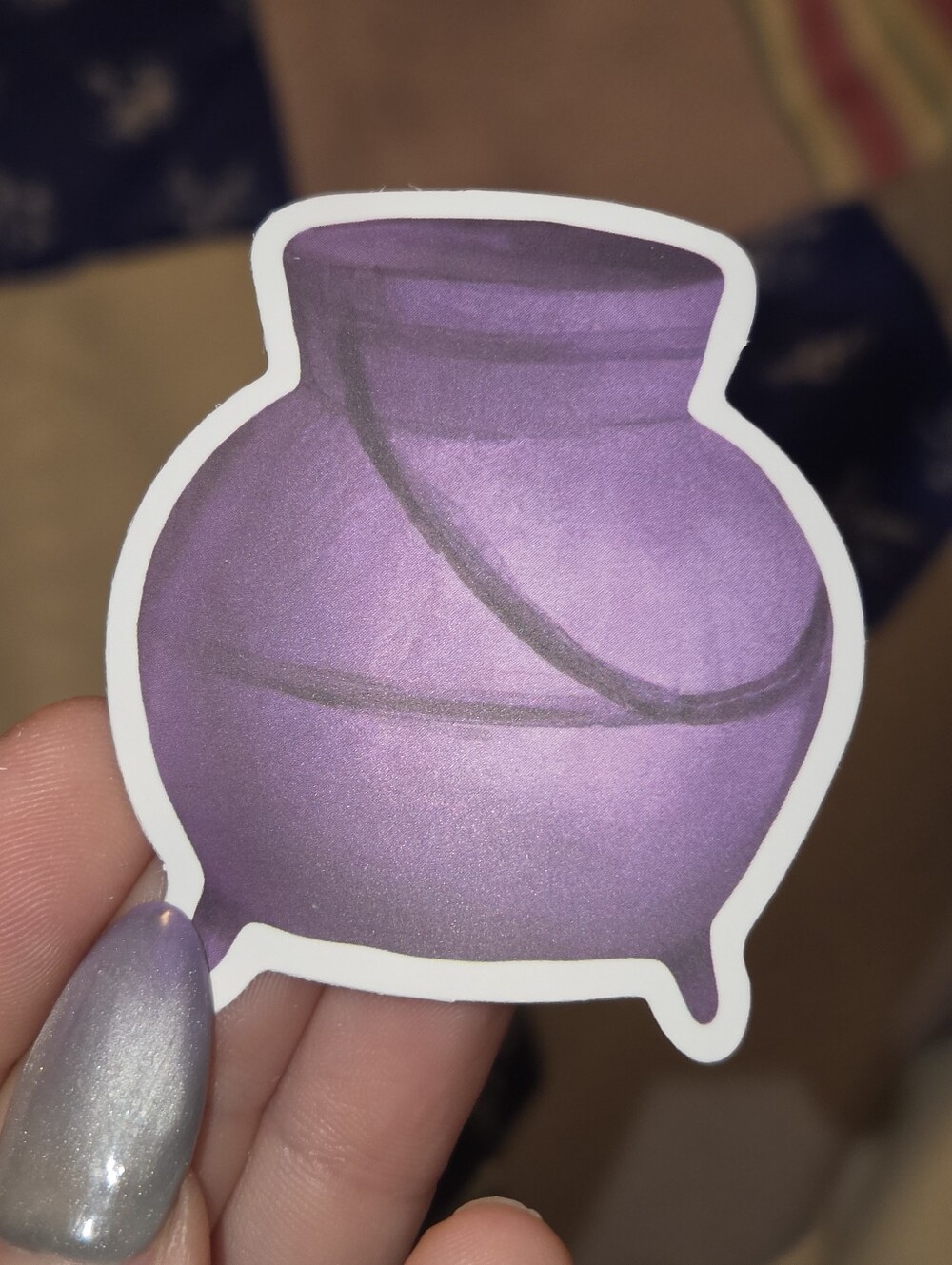 Purple Decorative Vase Sticker - Unbranded